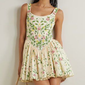 ISO Agua By Agua Bendita Pluma Estelar Embroidered Mini Dress